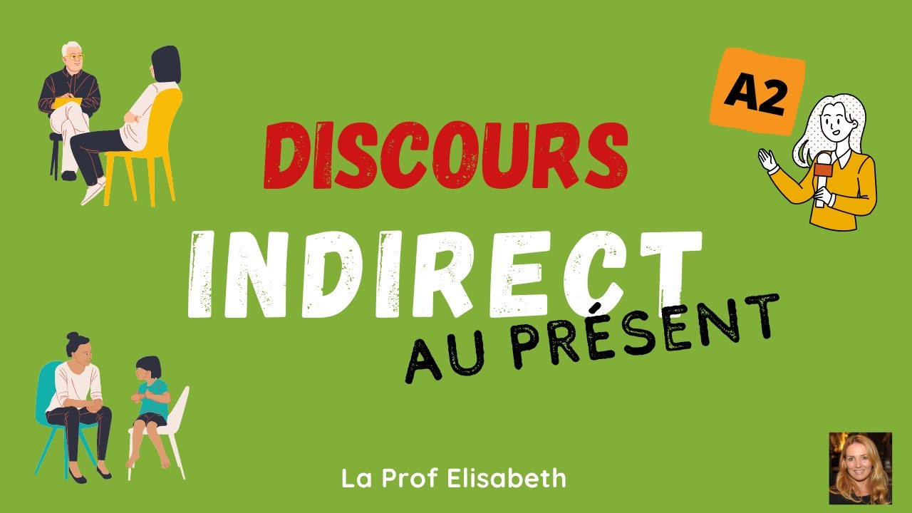 Le discours indirect au présent en français. Partie 1. Niveau A2 de FLE