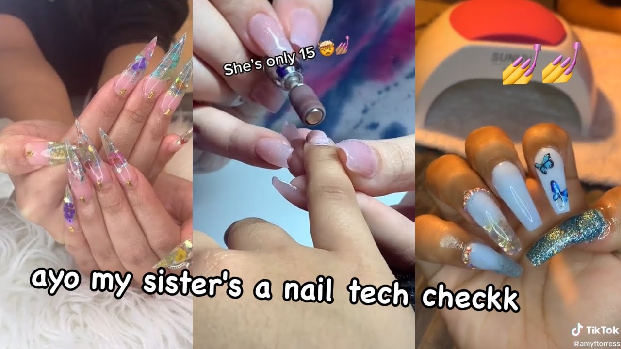 "my sister's a nail tech check!" 💅✨ tiktok nail art compliation