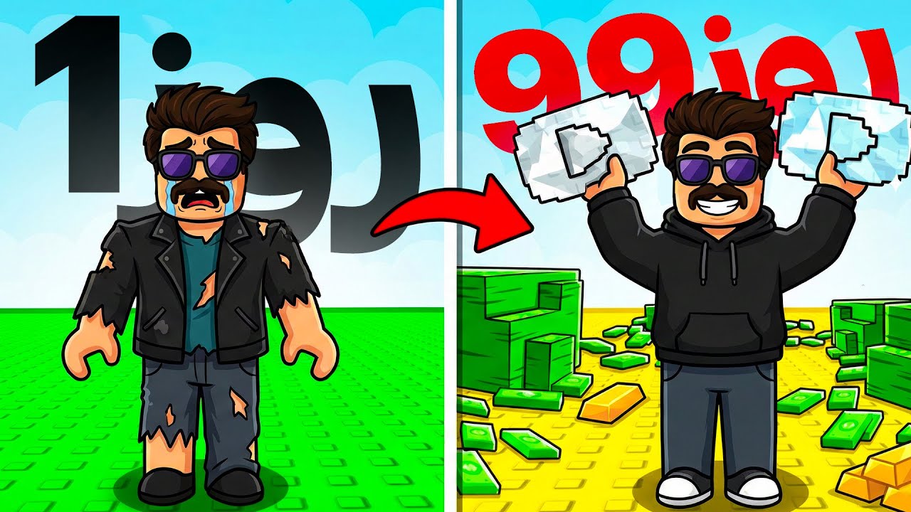 از روز یک تا روز صد یوتیوبر شدن ! 🤩🔥 | Roblox : Build a YouTube Empire