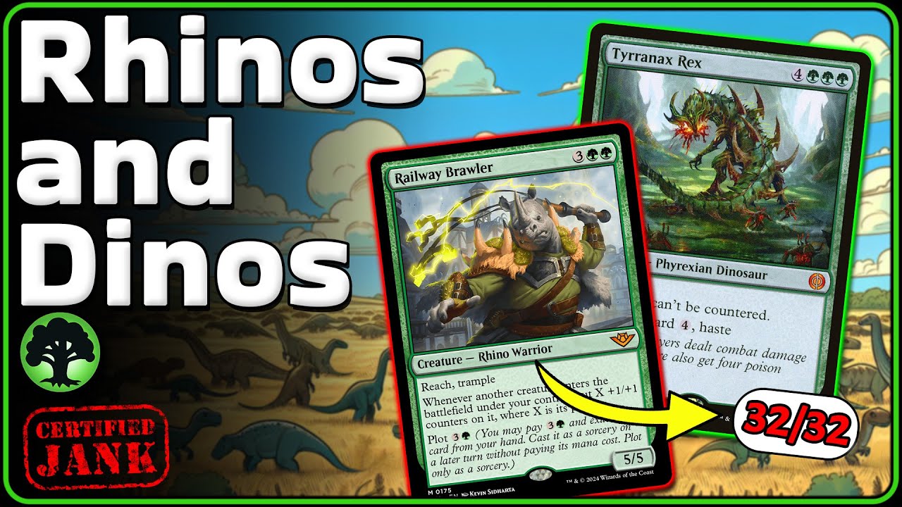 Rhinos & Dinos - You MUST play this creature combo! | Outlaws of Thunder Junction MTG Standard Arena