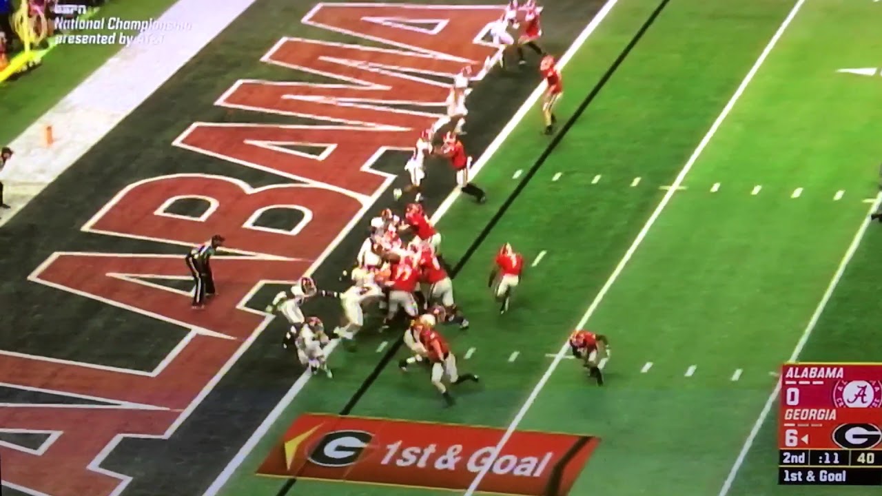 Georgia&rsquo;s Mecole Hardman&rsquo;s 1 Yard Touchdown Run | Georgia vs Alabama | NCAA National Championship