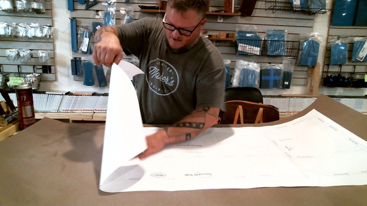 Making Leather Bags Part 1, cutting out your pattern.