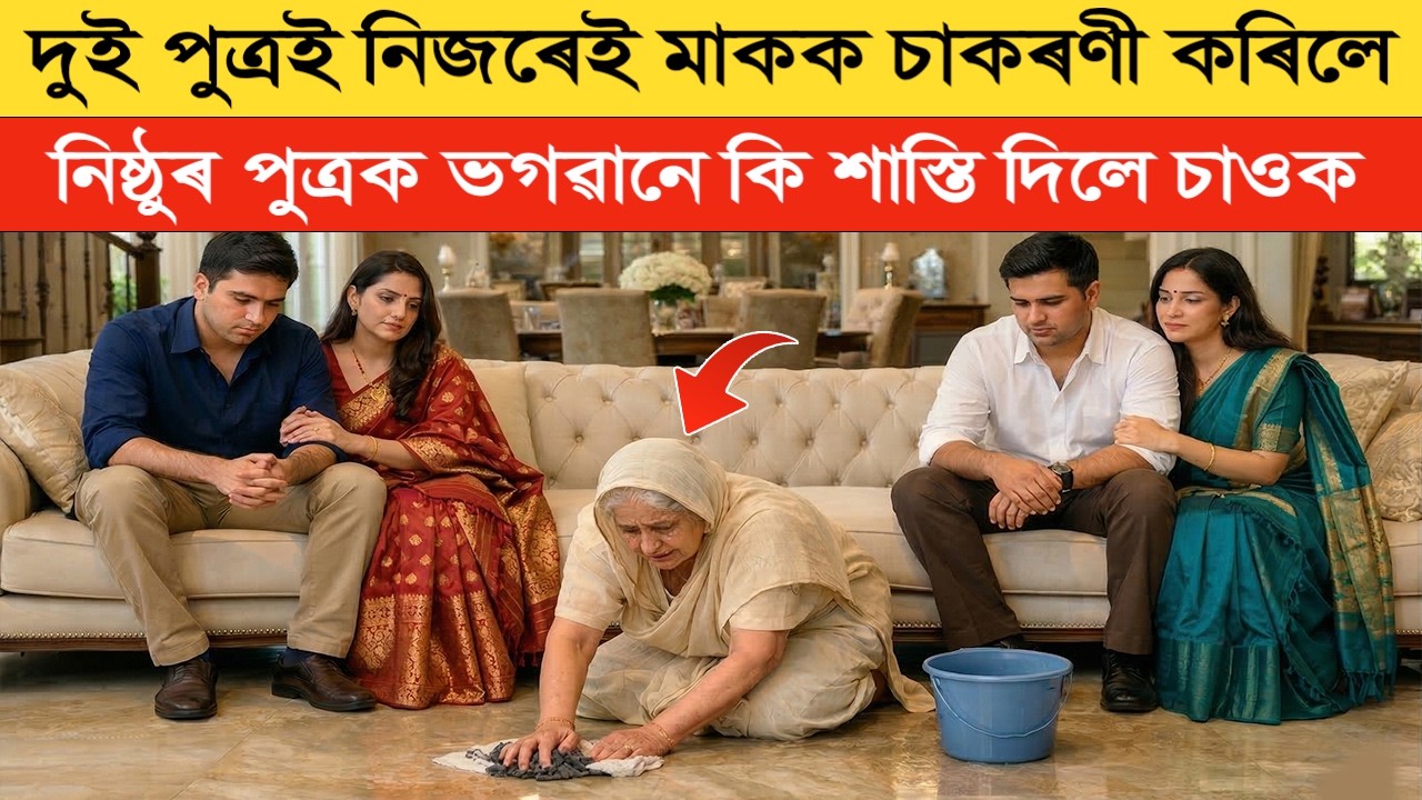 দুই পুত্ৰই নিজৰেই মাকক চাকৰণী বনালে | কিন্তু নিষ্ঠুৰ পুত্ৰ বোৱাৰীক ভগৱানে কি শাস্তি দিলে চাওক
