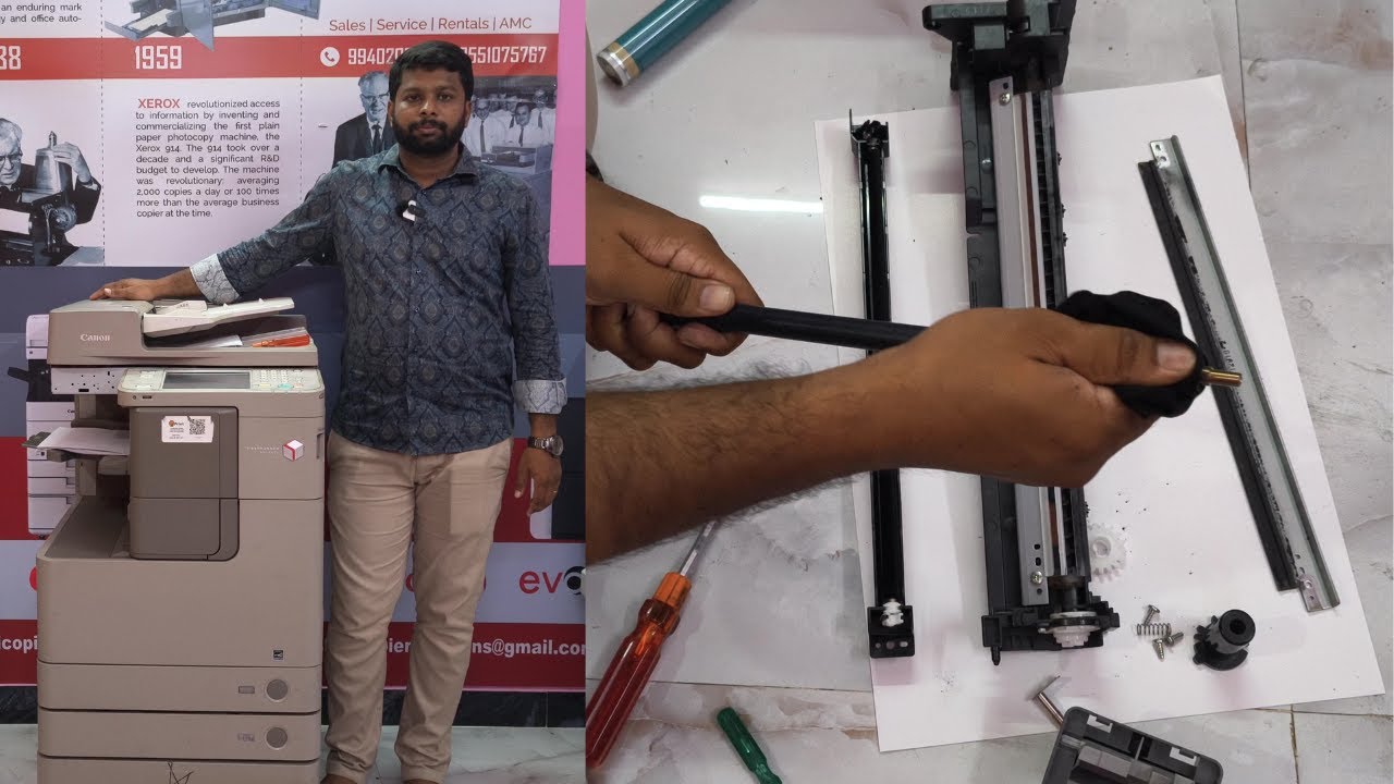 DRUM BLADE CHARGING ROLLER CHANGING PROCESS | CANON IR ADV 4025 4035 4045 4051 | 9940206726