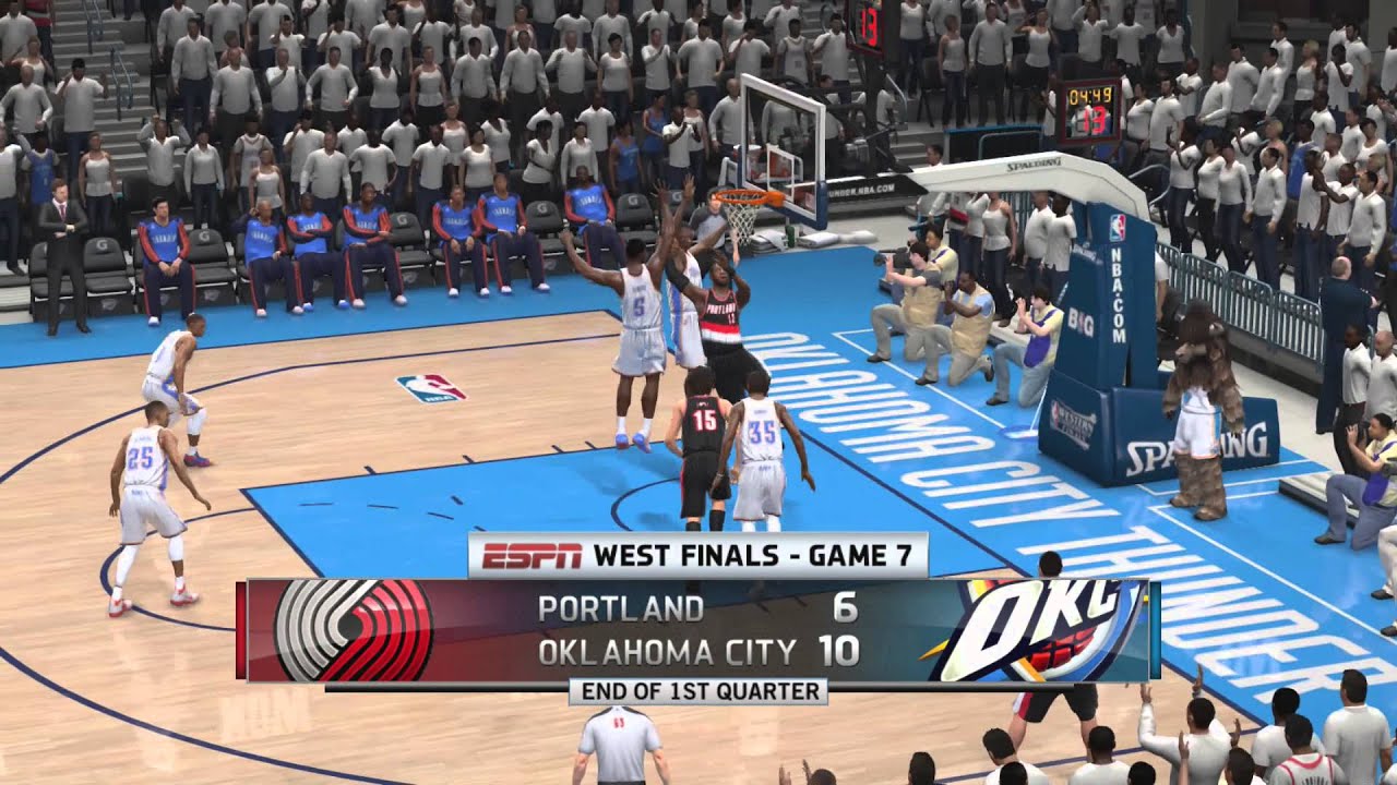 NBA Live 14 (PS4): Thunder vs Blazers - 1st Half