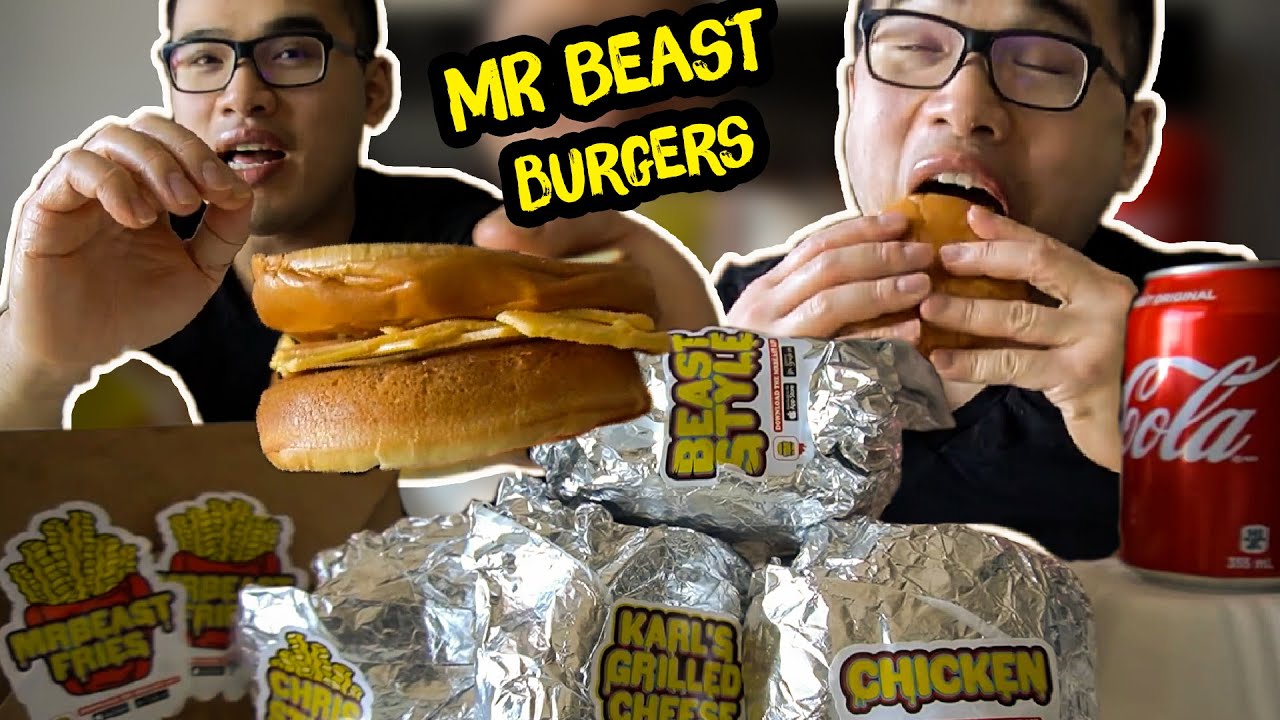 I Try MR BEAST BURGERS. - WHOLE MENU
