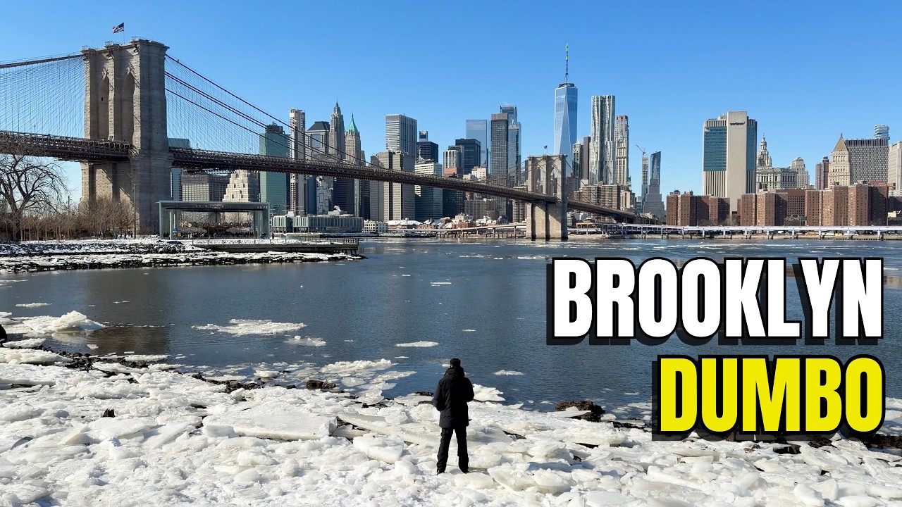 NEW YORK CITY Walking Tour [4K] - Peaceful ❄️Winter Walk❄️ in DUMBO
