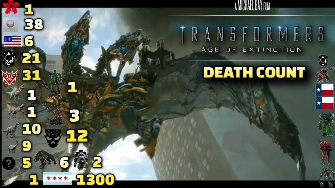 Transformers age of extinction 2014 Death Count