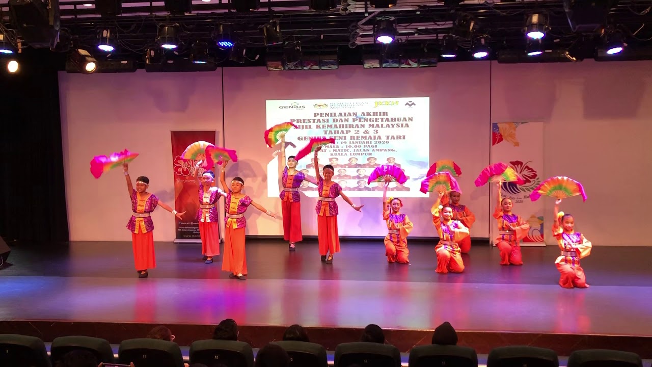 GENIUS Seni Remaja Tari : He Tang Yue Len (Tari Kipas Cina) : Penilaian Akhir SKM 2 dan 3 - 2019