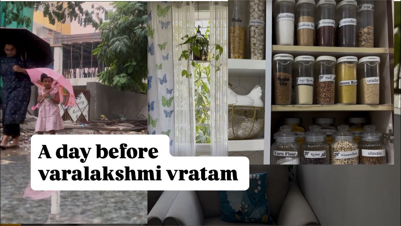Making home festive ready వరలక్ష్మీ వ్రతం preparations || struggles in heavy rains || clean with me 