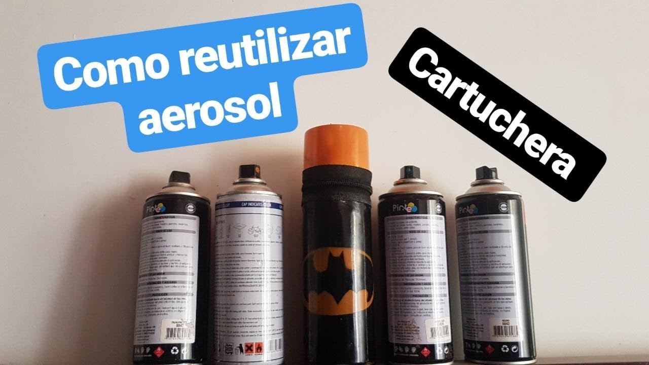 como reciclar latas de aerosol !!😁😁😁