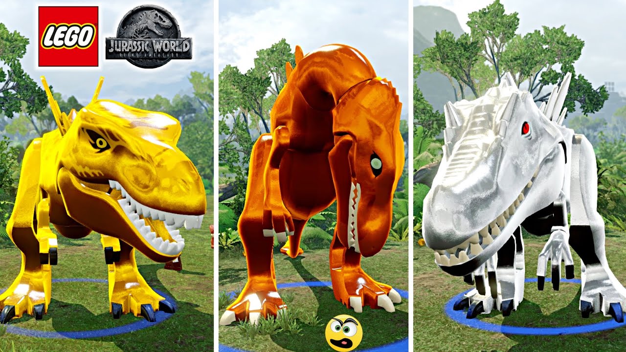 LEGO Jurassic World - DINOSSAUROS de OURO de BRONZE e de PRATA
