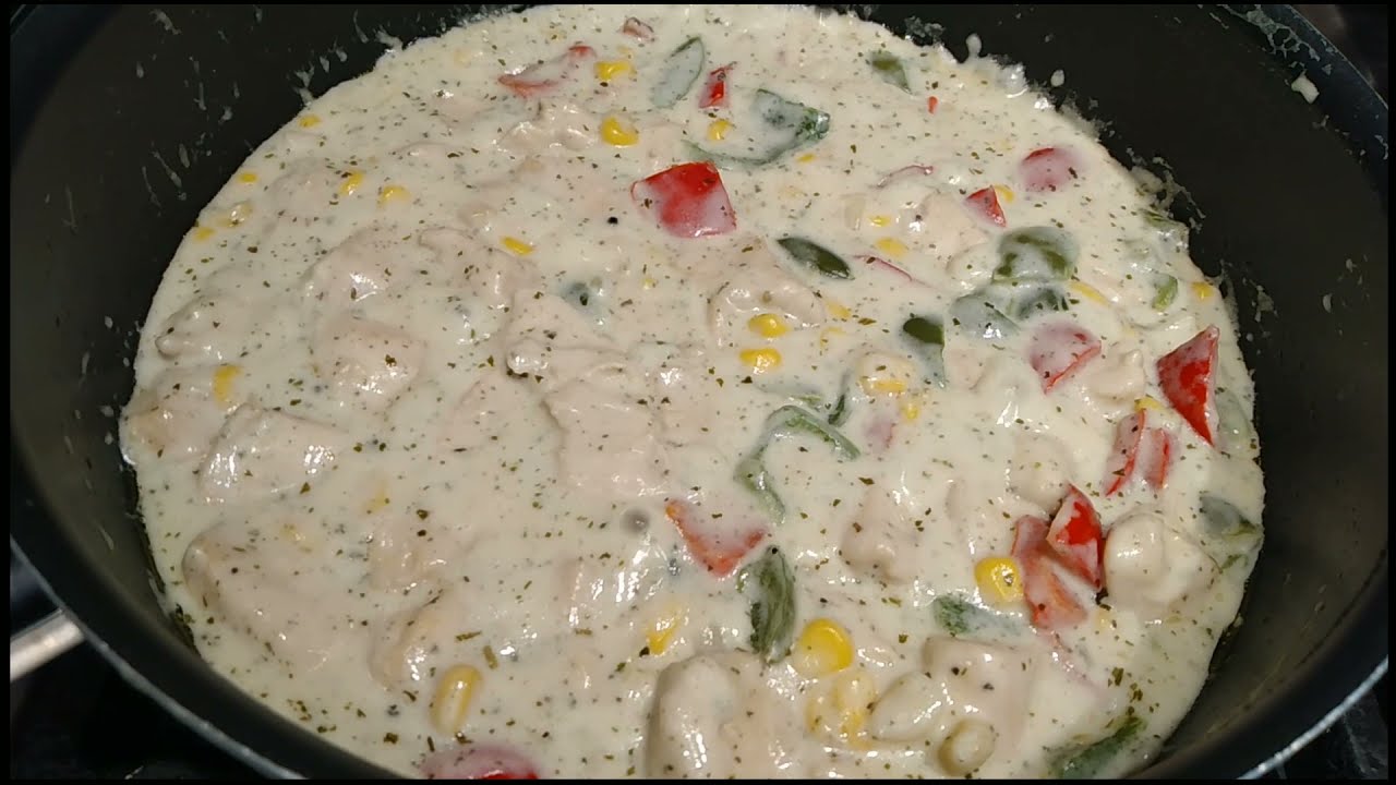 Chicken In White Sauce | Delicious Chicken In Creamy  Sauce