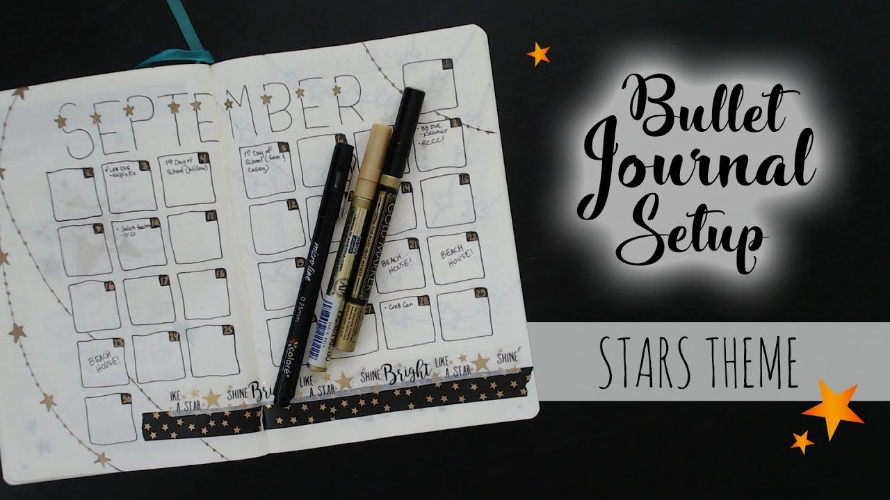 September Stars PLAN WITH ME - Bullet Journal Setup!