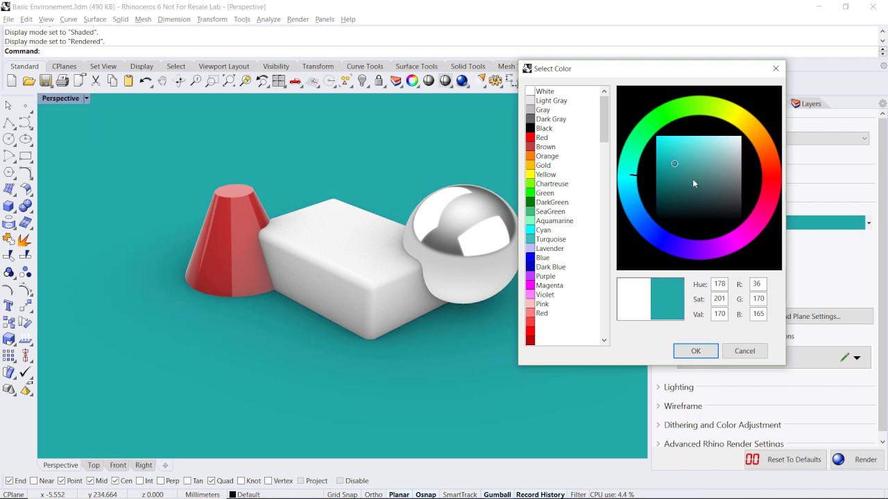 Intro to Environments in Rhino 6 Render