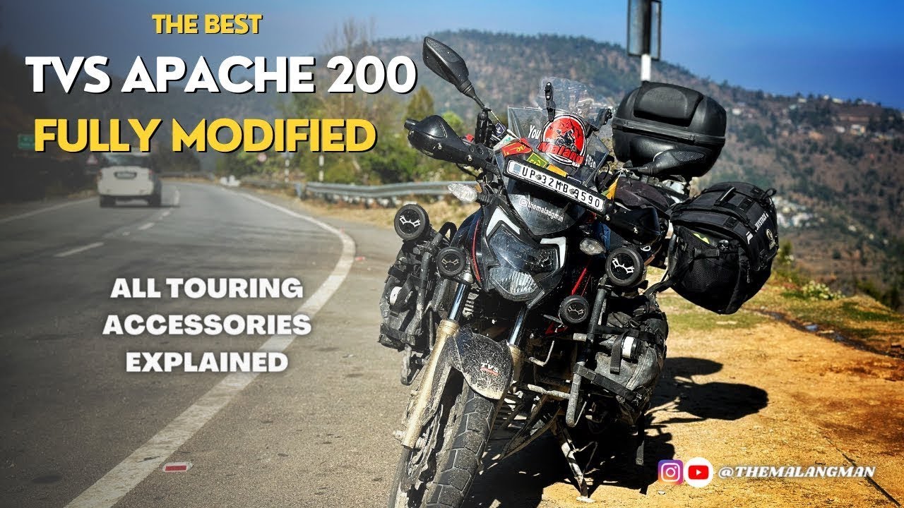 TVS Apache 200 4V | All Modifications Explained - Ladakh Bike ride Preparation 2025 | TheMalangMan