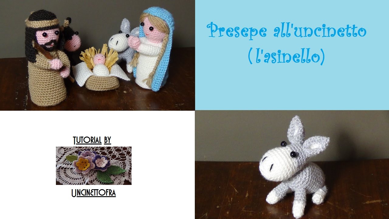 presepe all'uncinetto tutorial (l'asinello)