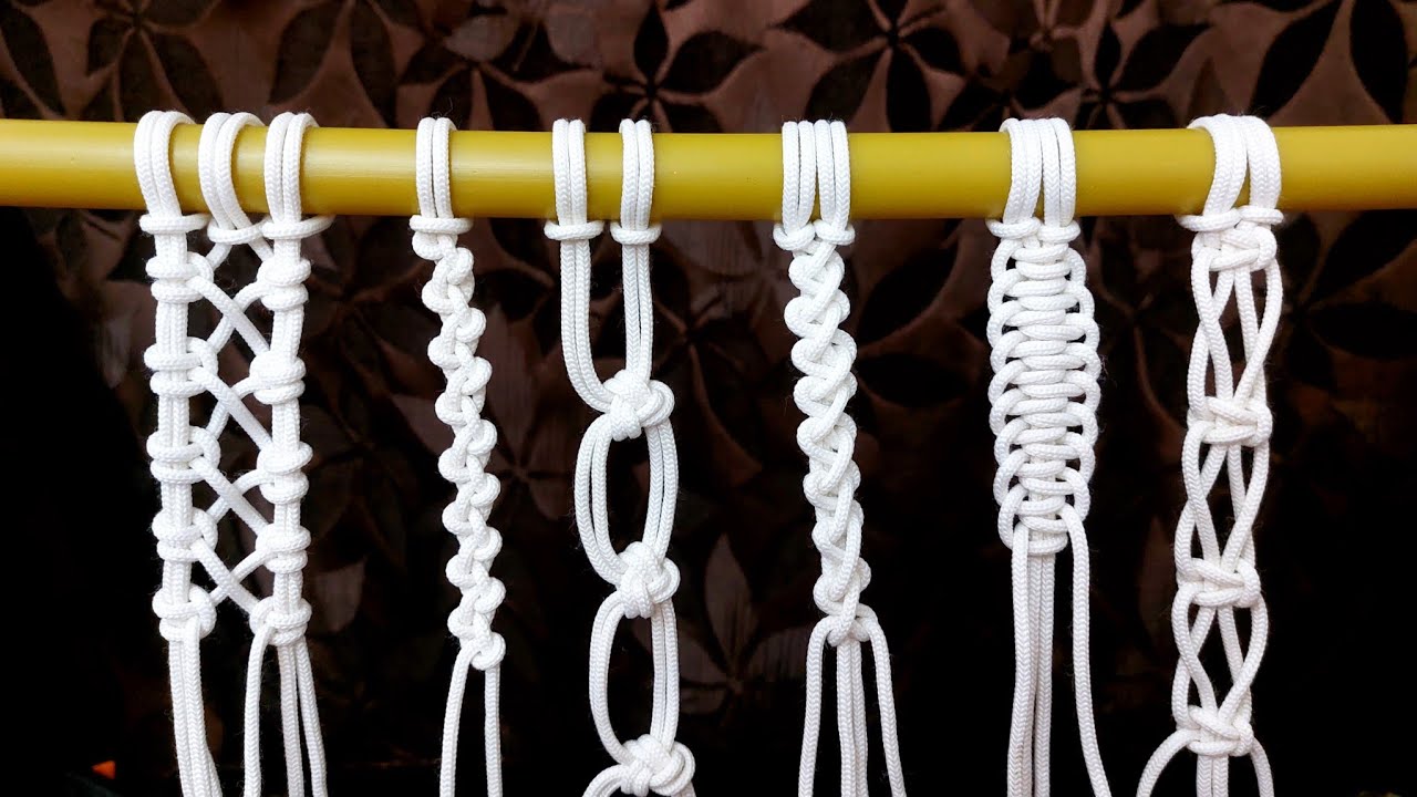6 Easy Macrame Knots Tutorial | Perfect for Beginners/۶ گره آسان مکرومه برای مبتدی‌ها 
