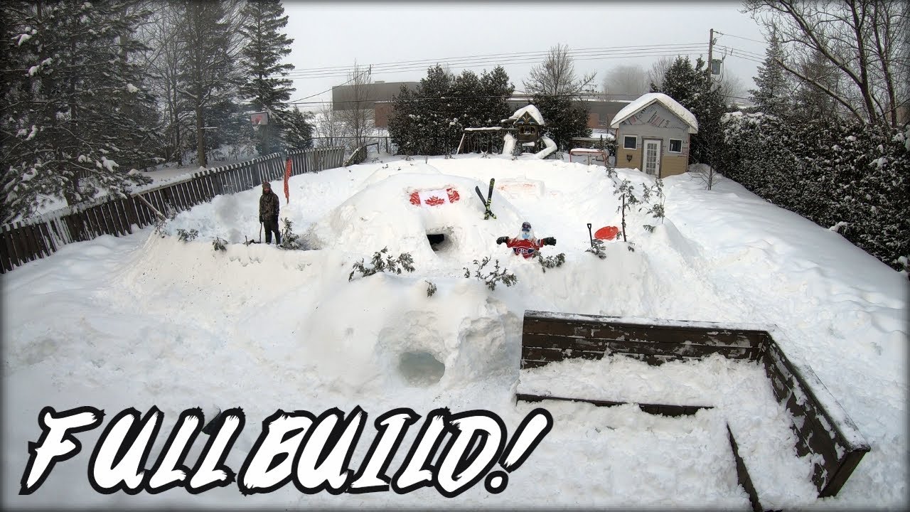 Building a Snow Fort in the Backyard - FULL BUILD!