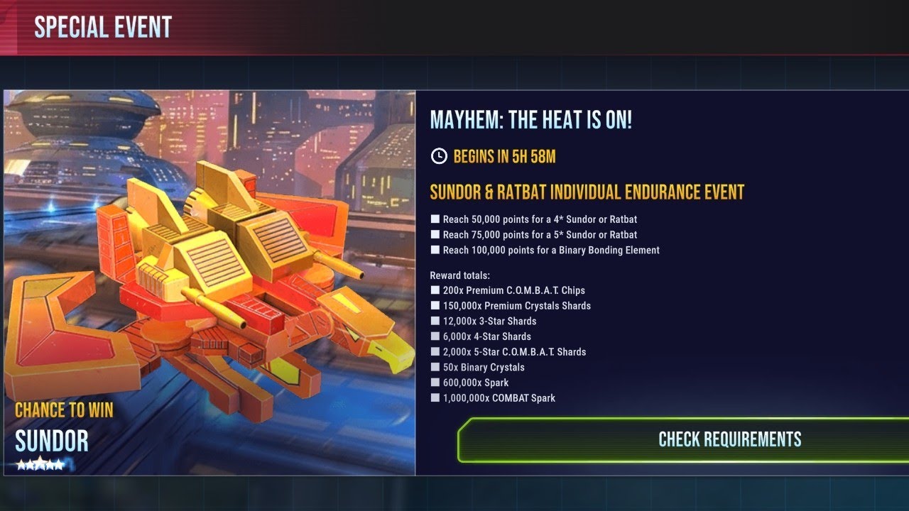 Transformers Earth Wars Special Event - THE HEAT IS ON !