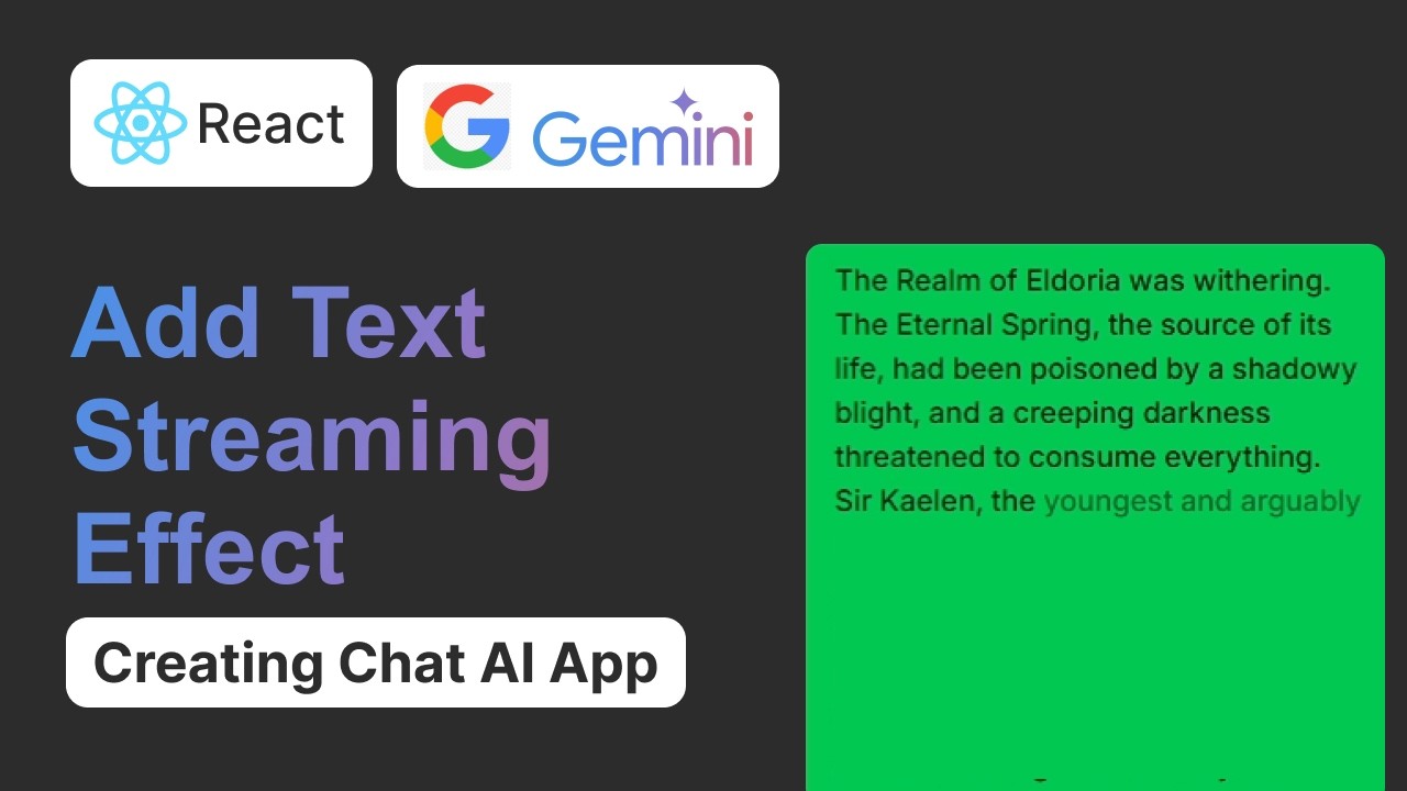 How To Add Real-Time Text Streaming Using Google Gemini AI in React