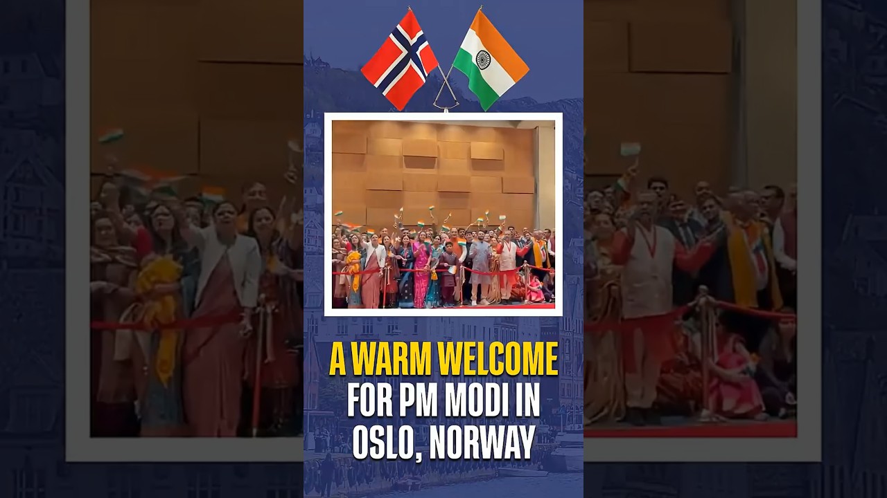 A Warm Welcome For PM Modi In Oslo, Norway  #PMModiInNorway