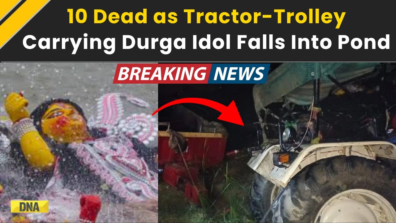 Madhya Pradesh News: 10 Killed As Durga Idol Trolley Plunges Into Pond | MP News