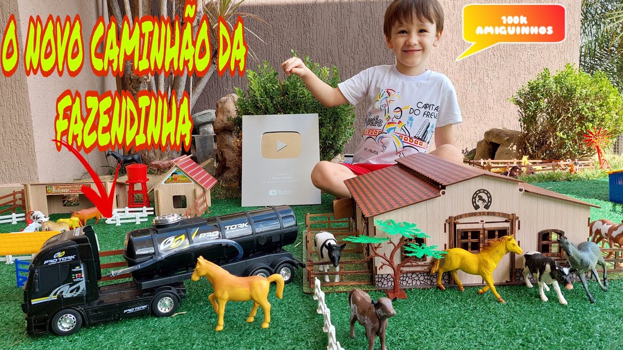 Fazendinha de brinquedo | Boi Cavalo Vaca Caminh&atilde;o| Felipe Canopf | Toy Farm