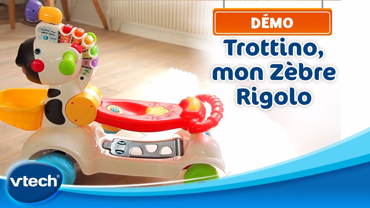 Trottino, Mon Zèbre Rigolo - Le trotteur zèbre parlant | VTech