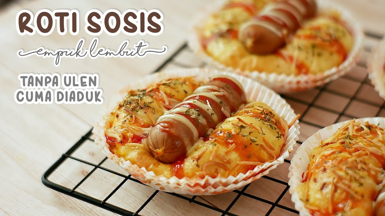 TANPA ULEN CUMA DIADUK! ROTI SOSIS EMPUK LEMBUT