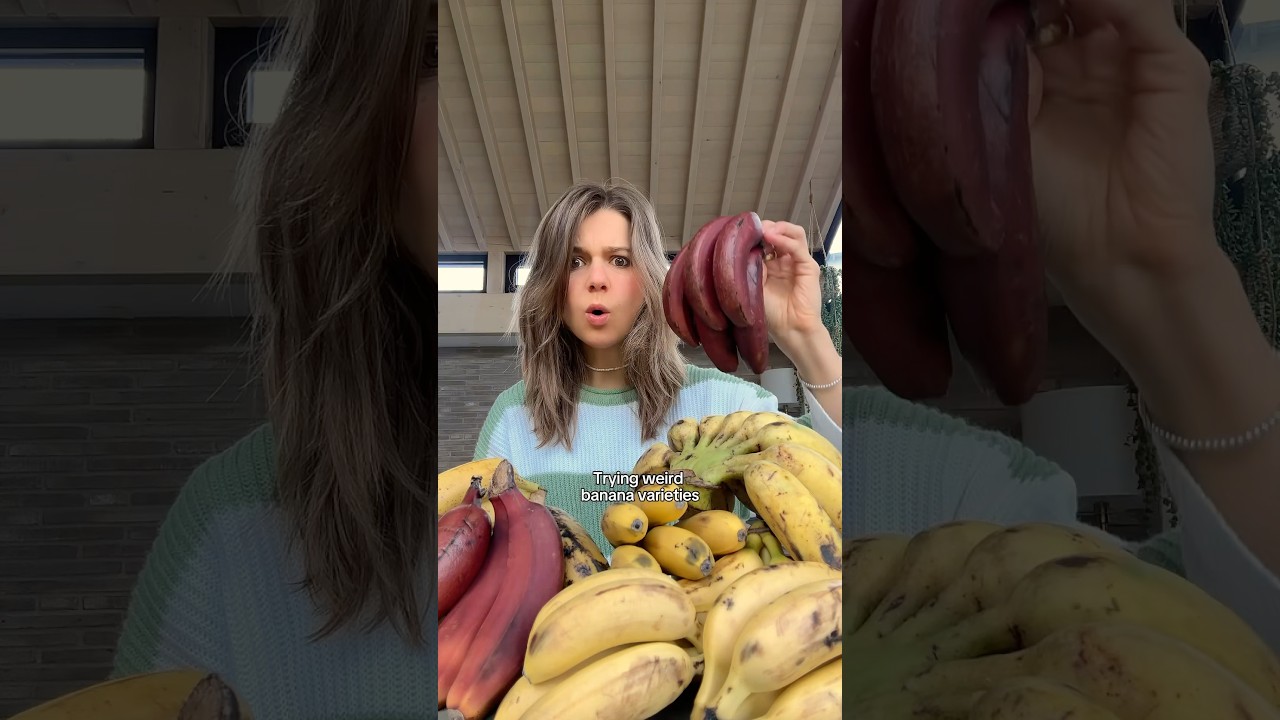 Never tried a red banana before !