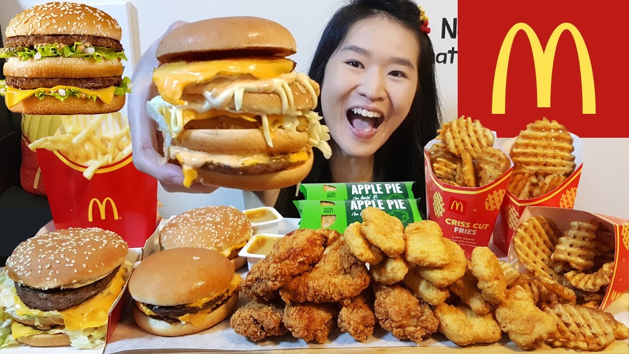 Бургер McG*ANGBANG от McDonald's!! Биг Мак, Чикен Макнаггетс, МакВингс, Яблочный пирог | Кулинарн...