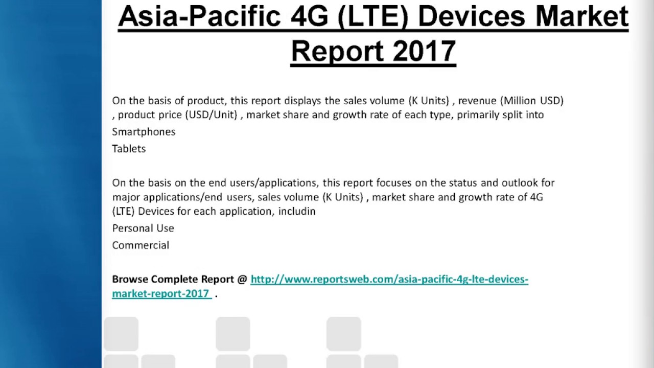 4G (LTE) Devices Market Asia-Pacific Report 2017