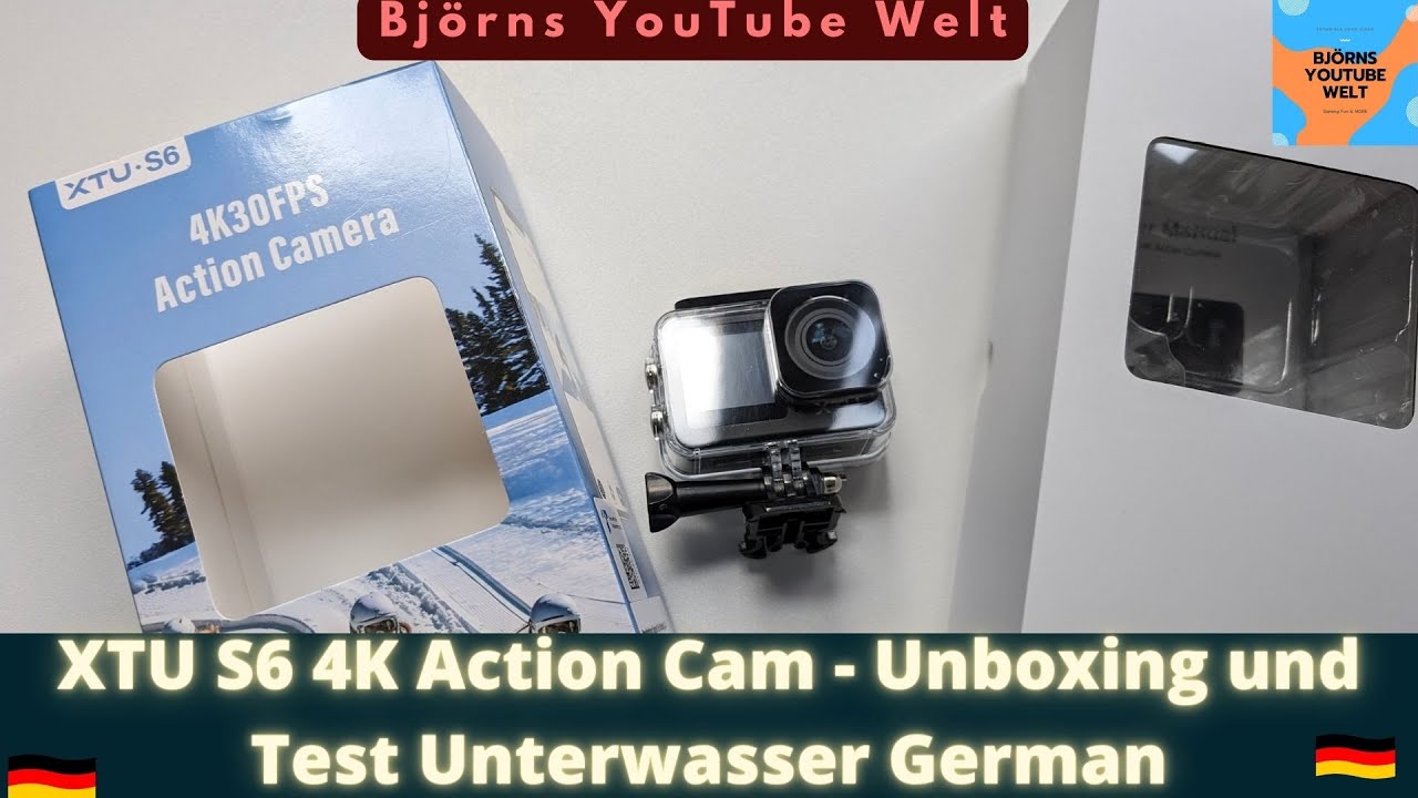 XTU S6 4K Action Cam - Unboxing und Test Unterwasser German