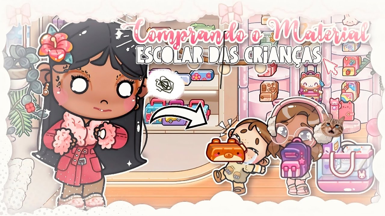 AESTHETIC* COMPRANDO O MATERIAL ESCOLAR DAS CRIANÇAS!🏫🤍 || *VOICED🎙️* || AVATAR WORLD