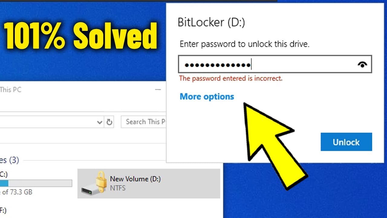 Как разблокировать BitLocker, если вы забыли пароль на Windows 10/11/8/7 🔓🔑❌