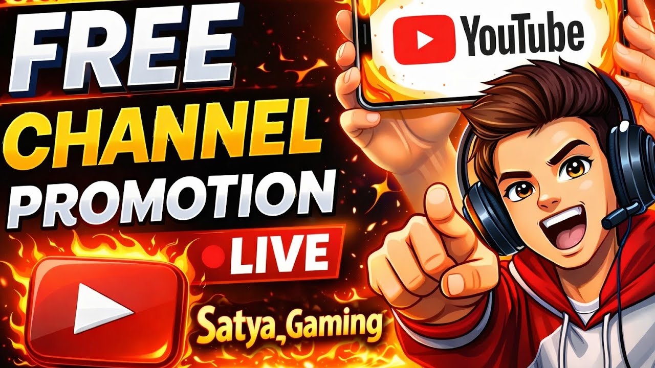 Live YouTube Channel Promotion | 1000 SUBSCRIBERS 2मिनट में  #live​​ ‪ @Satya_Gaming_011 👍😜