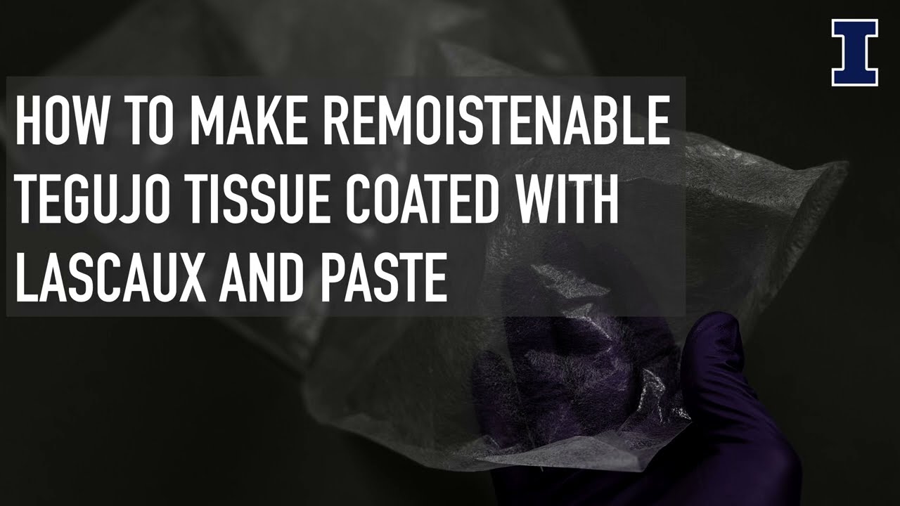 How to make remoistenable Tengujo tissue coated with Lascaux and paste