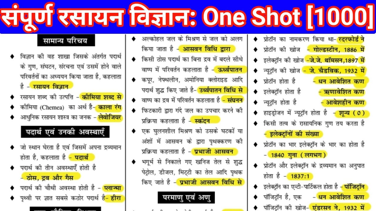 संपूर्ण रसायन विज्ञान: One Shot {Physics} physics one liner questions// सभी Topic एक साथ @ekniyam