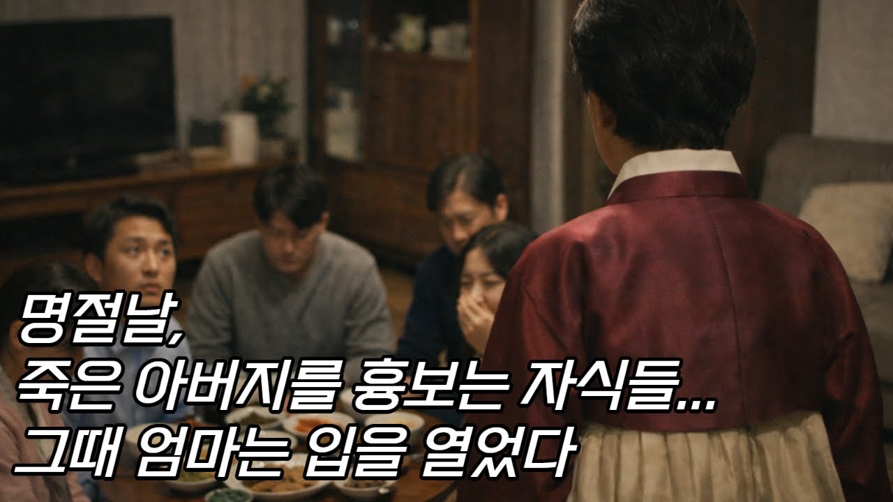 명절날, 죽은 아버지를 흉보는 자식들… 그때 엄마는 입을 열었다