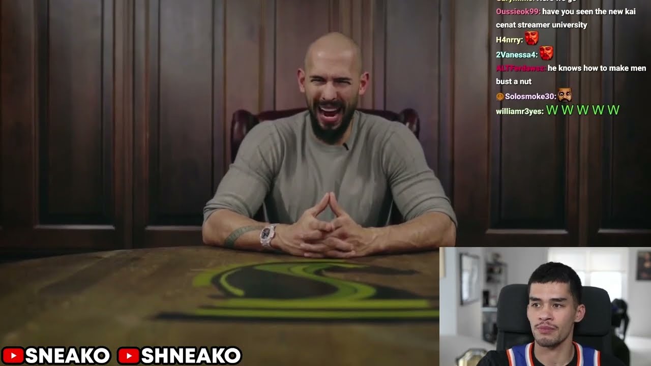 SNEAKO reacts as Andrew Tate praises Nick Fuentes after Nick demanded Tate be jailed in a speech