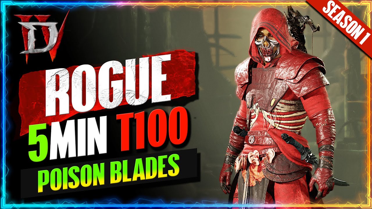 5 MIN TIER 100 Clear With ULTIMATE POISON BLADES v2 | Best Rogue Build Season 1 | Diablo 4