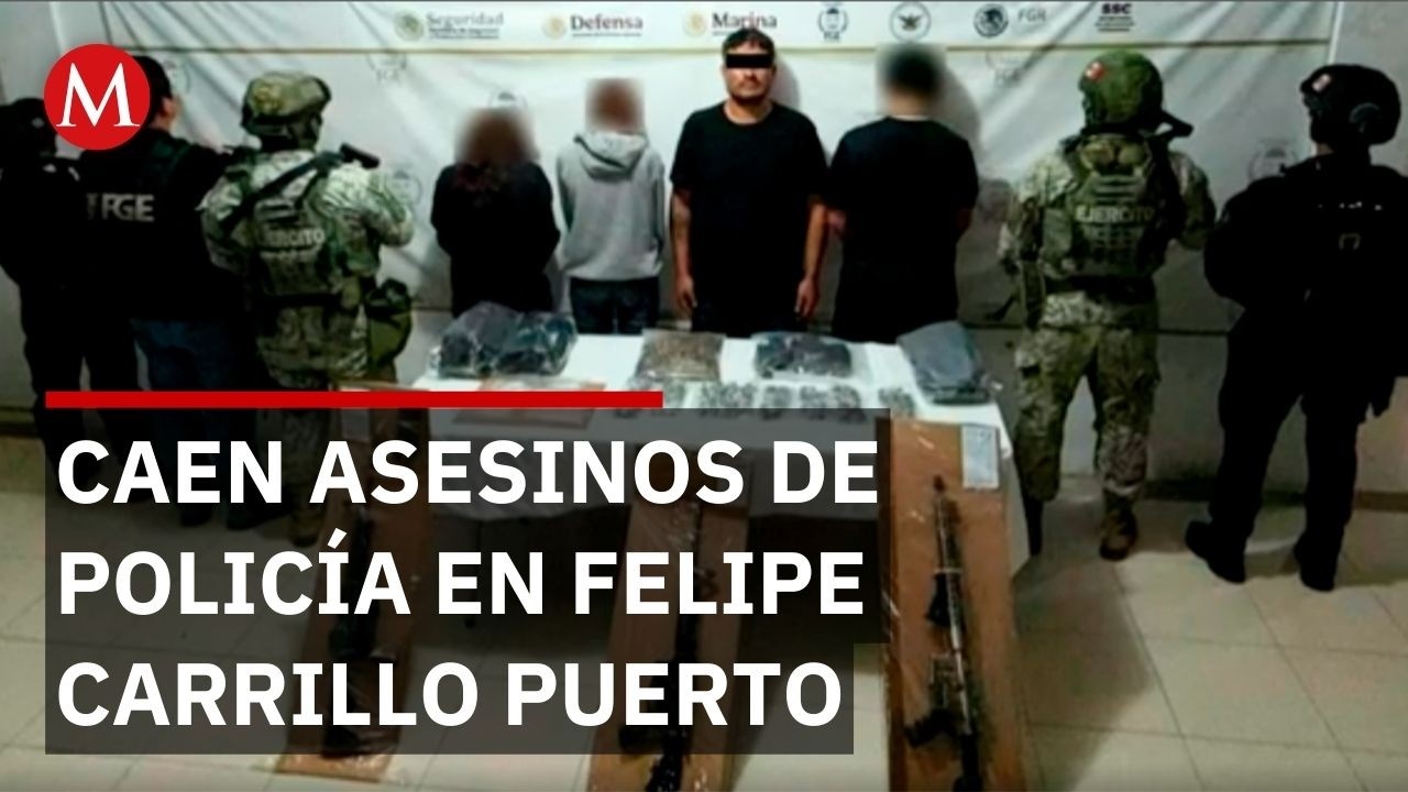 Caen 4 por asesinato de policía del Grupo Jaguar en Quintana Roo; aseguran fusiles R-15