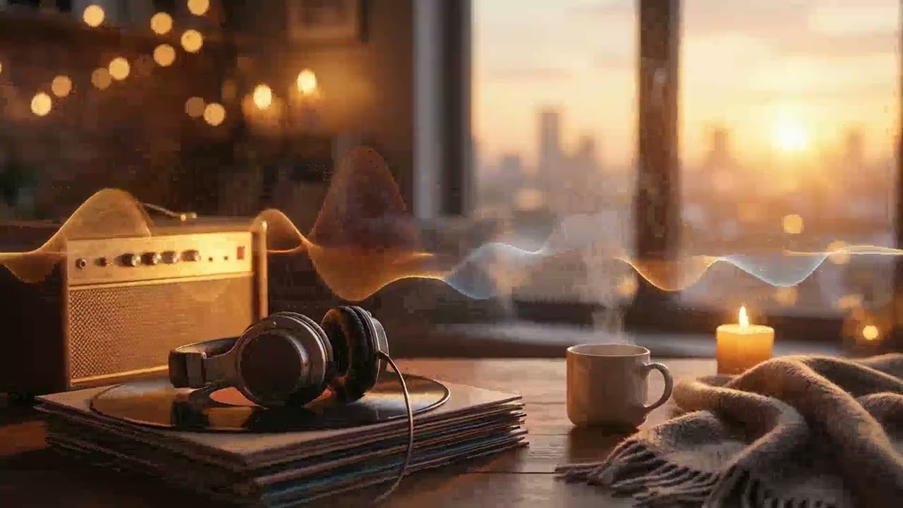 Cozy Vibes Deep House | Warm Golden Harmony – Coffee, Vinyl & City Lights