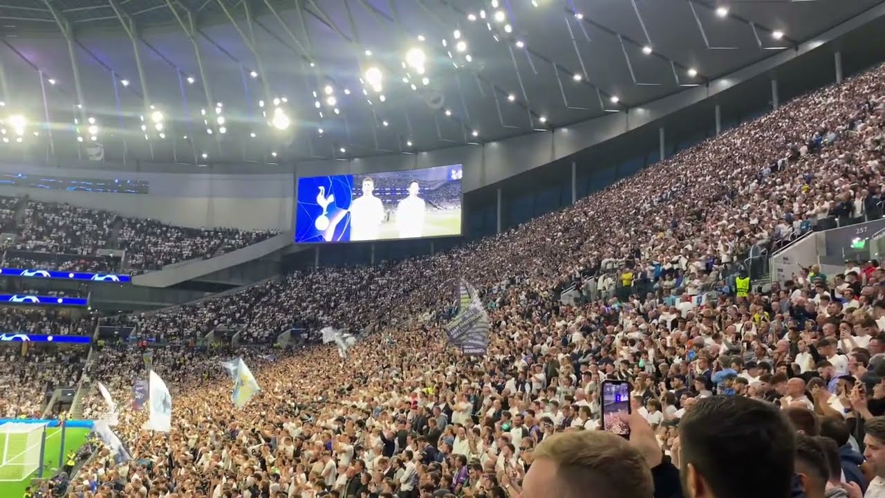 Champions League anthem echoing around the stadium. Tottenham 2-0 Marseille. 07.09.22