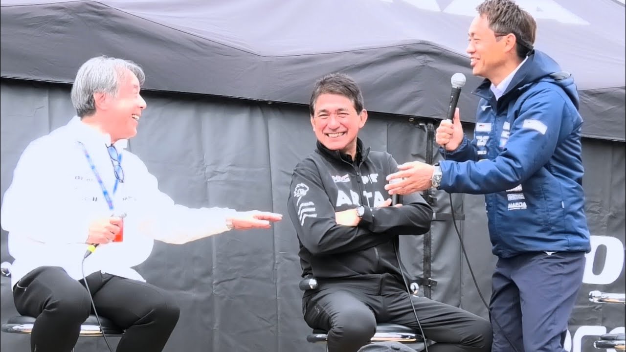 【脇阪寿一/星野一義/鈴木亜久里  監督トークショー  BRIDGESTONEブース】SUPERGT  「あおり運転のお話し🤣」MC::野田真紀さん岡山国際サーキット  2023.04.16