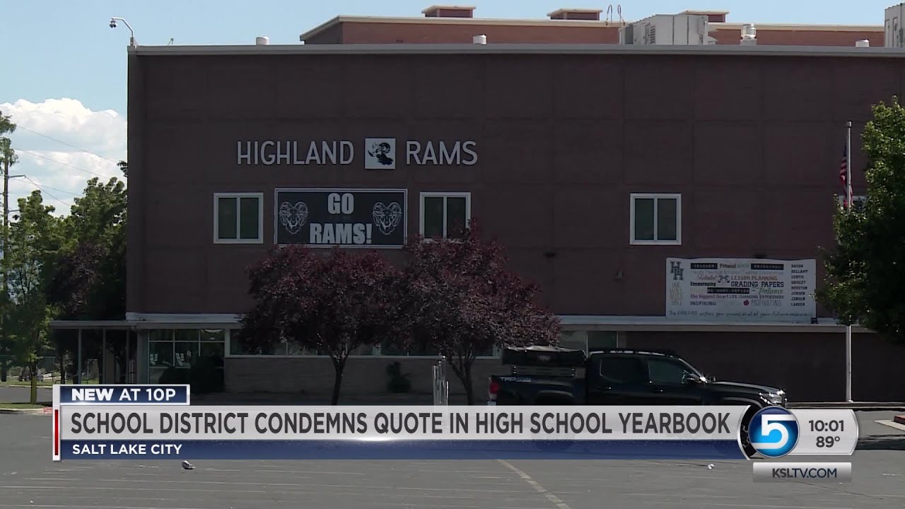 School Officials Apologize For 'Abhorrent' Quote In Highland High Yearbook