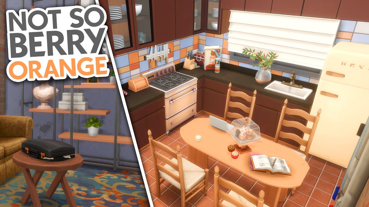 Not So Berry Tiny Apartment: Orange 🍊 // The Sims 4 Speed Build: Apartment Renovation