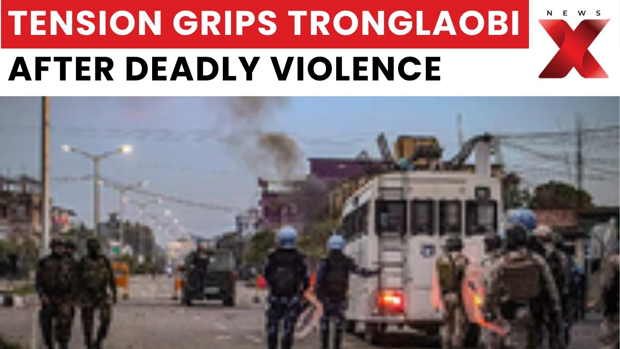 Manipur Tense Visuals Emerges: Bishnupur&rsquo;s Tronglaobi On Edge After Blast, Clash With Forces | NewsX