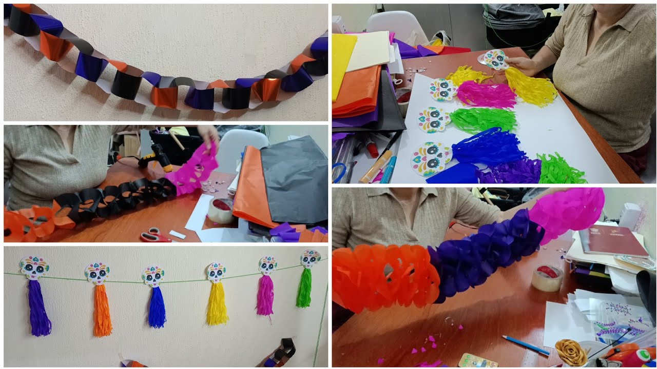 Guirnaldas de DÍA DE MUERTOS DE PAPEL 